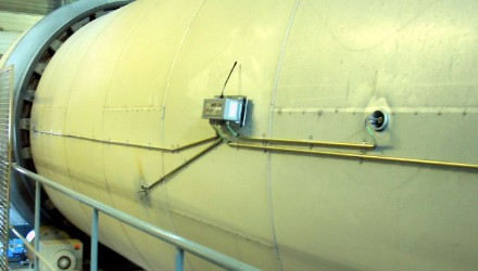 Telemetriesender TX40-4ThermoK an Trockentrommel zur Messung mit 4 Sonden